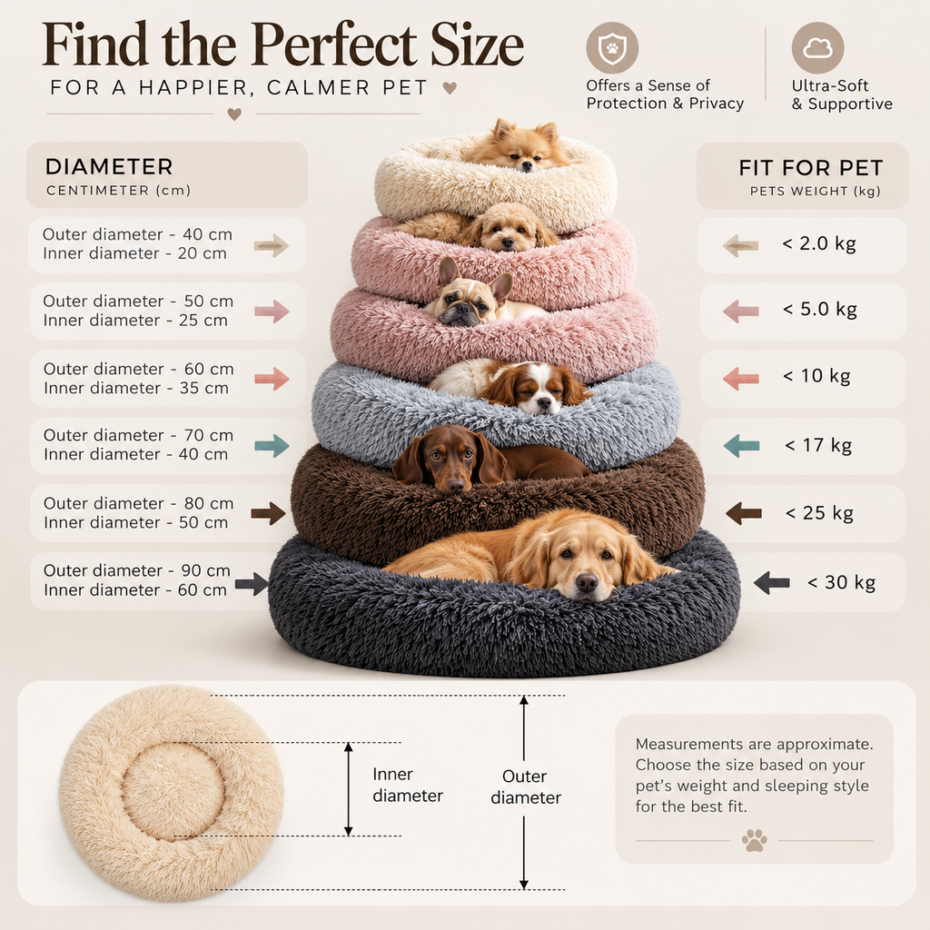 Elara Haus Calming Comfort Dog Bed