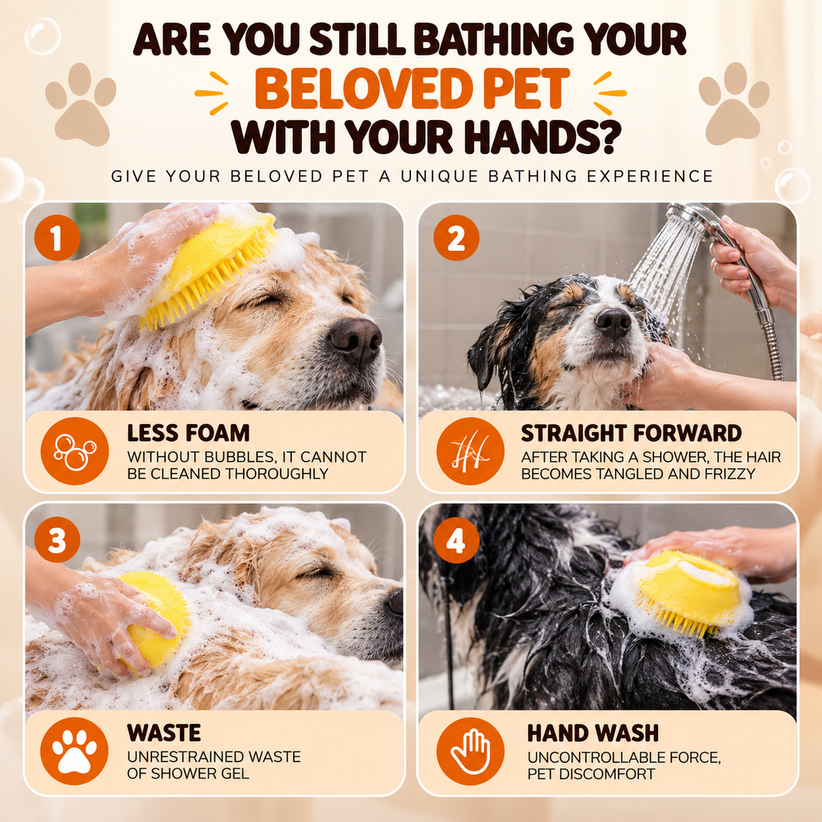 Elara Haus Dog Bathing Brush